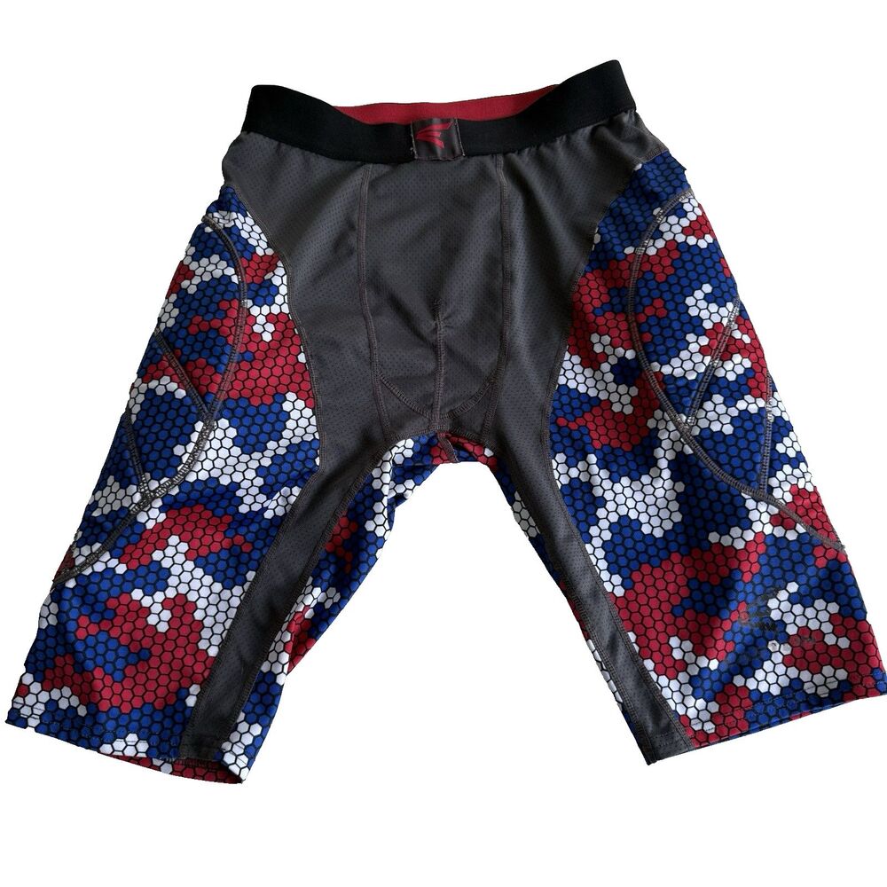 Easton Camo Patriotic Layer Compression Athletic Padded Sliding Shorts Mens S